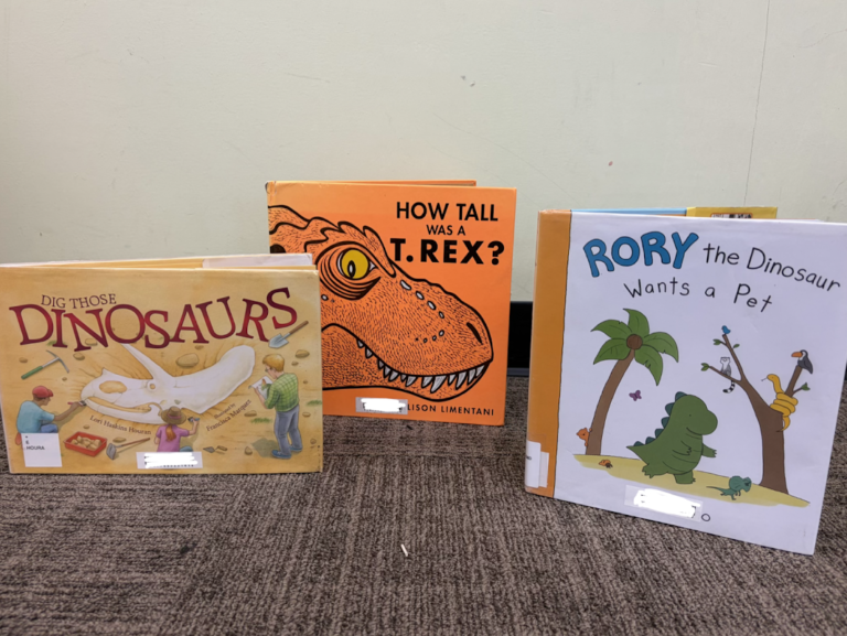Rory the Dinosaur Wants a Pet by Liz Climo, Dig Those Dinosaurs by Lori Haskins Houran, How Tall Was A T. Rex? By Alison Limentani